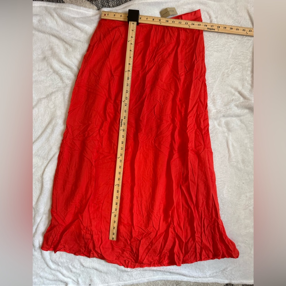 Ann Taylor Vibrant Red A-Line Skirt